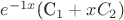 $e^{-1x}$(C_1+xC_2)