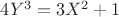 $4Y^3=3X^2+1$