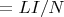 $=LI/N$