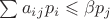 $\sum{a_i_jp_i} \leqslant \beta p_j $