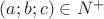 $(a;b;c)\in N^+$
