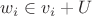 $w_i\in v_i+U$