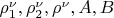 $ \rho^\nu_1, \rho^\nu_2, \rho^\nu, A, B $