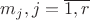 $m_j, j=\overline{1,r}$