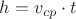 $h=v_{cp}\cdot{t}$