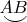 ${\underset{\Large{\hbox\smile}}{AB\ \ }}}$