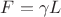 ${F=\gamma}$$L$