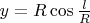 $y = R \cos \frac{l}{R}$