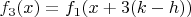 $f_3(x)=f_1(x+3(k-h))$