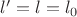 $l&rsquo;=l=l_0$