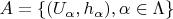 $ A=\left\lbrace \left( U_\alpha, h_\alpha), \alpha \in \Lambda \right\rbrace $