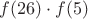 $f(26)\cdot f(5)$