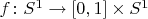 $f\colon S^1\to [0,1] \times S^1$