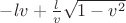 $-lv+ \frac{l}{v} \sqrt{1-v^2}$