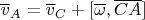 $\overline v_A=\overline v_C+[\overline\omega,\overline {CA}]$