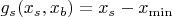 $g_s(x_s, x_b) = x_s - x_{\min}$
