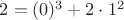 $2=(0)^3+2\cdot 1^2$