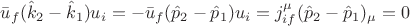 $$
\bar{u}_f(\hat{k}_2-\hat{k}_1)u_i=-\bar{u}_f(\hat{p}_2-\hat{p}_1)u_i=j^{\mu}_{if}(\hat{p}_2-\hat{p}_1)_\mu=0
$$