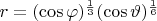 $r = (\cos\varphi)^\frac13(\cos\vartheta)^\frac16$