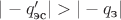 $|-q'_\text{эс}| > |-q_\text{з}|$