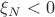 $\xi_N<0$ $\xi_N<0$