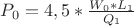 $P_0=4,5*\frac{W_0*L_1}{Q_1}$