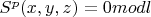$S^p(x,y,z)=0modl$