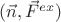 $(\vec{n}, \vec{F}^{ex})$
