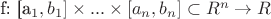 f: [a_1,b_1]\times ...\times [a_n,b_n] \subset R^n \rightarrow R