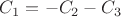 $C_1 =-C_2-C_3$
