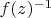 $f(z)^{-1}$