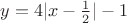 $y=4|x-\frac12|-1$