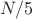 $N/5$
