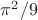 $\pi^2/9$