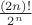 $\frac{(2n)!}{2^n}$