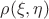 $\rho(\xi,\eta)$