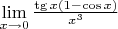 $\lim\limits_{x \to 0} \frac {\tg x (1 - \cos x)} {x^3}$