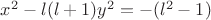 $x^2-l(l+1)y^2=-(l^2-1)$