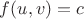 $f(u,v)=c$
