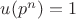 $u(p^n)=1$