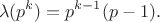 $$\lambda(p^k)=p^{k-1}(p-1).$$