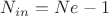 $N_{in}=Ne-1$