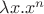 $\lambda x.x^n$