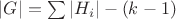$|G| = \sum |H_{i}| - (k - 1)$