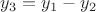 $y_3 = y_1 - y_2$