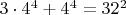 $ 3 \cdot 4^4 + 4^4 = 32^2 $