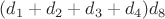 $(d_1+d_2+d_3+d_4)d_8$