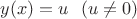 $y(x)=u \ \ (u \ne 0)$