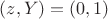$(z,Y)=(0,1)$