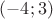 $(-4;3)$